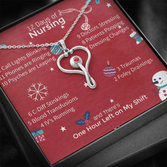 12 Days of nursing -Stethoscope Pendant Message Card