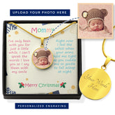 Mommy Heart Felt - Customizable Round Pendant