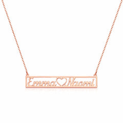 Customized Nameplate Bar Necklaces