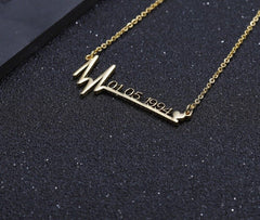 Heart Beat Date Necklace