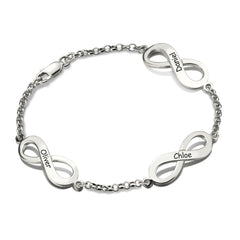 Triple Name Infinity Bracelet