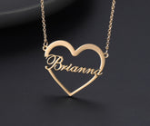 Personalized Heart Name Necklaces