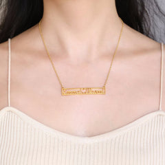 Customized Nameplate Bar Necklaces