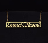 Customized Nameplate Bar Necklaces