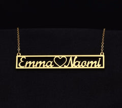 Customized Nameplate Bar Necklaces