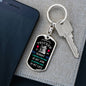 Missing My Trucker - Dog Tag Keychain (For Husband)