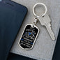 Trucker On My Mind -Dog Tag Keychain (For Husband)