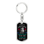 Missing My Trucker - Dog Tag Keychain (For Husband)