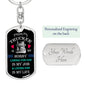 Missing My Trucker - Dog Tag Keychain (For Husband)