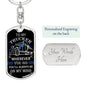 Trucker On My Mind -Dog Tag Keychain (For Husband)