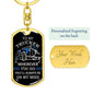 Trucker On My Mind -Dog Tag Keychain (For Husband)