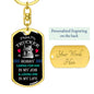 Missing My Trucker - Dog Tag Keychain (For Husband)