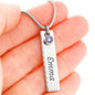 Vertical Bar Name Necklace - To Wife