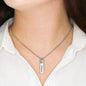 Vertical Bar Name Necklace - To Wife
