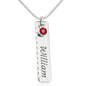 Vertical Bar Name Necklace - To Wife