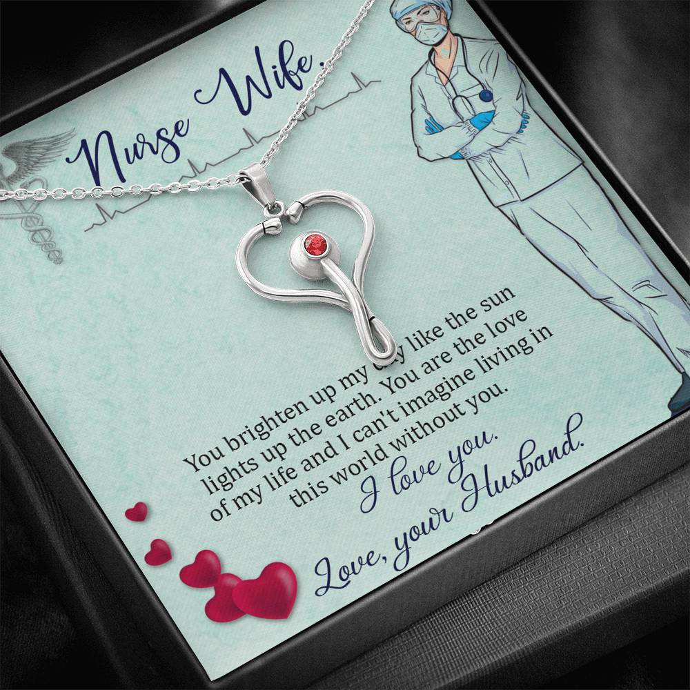 Stethoscope Birthstone Necklace - Message Card