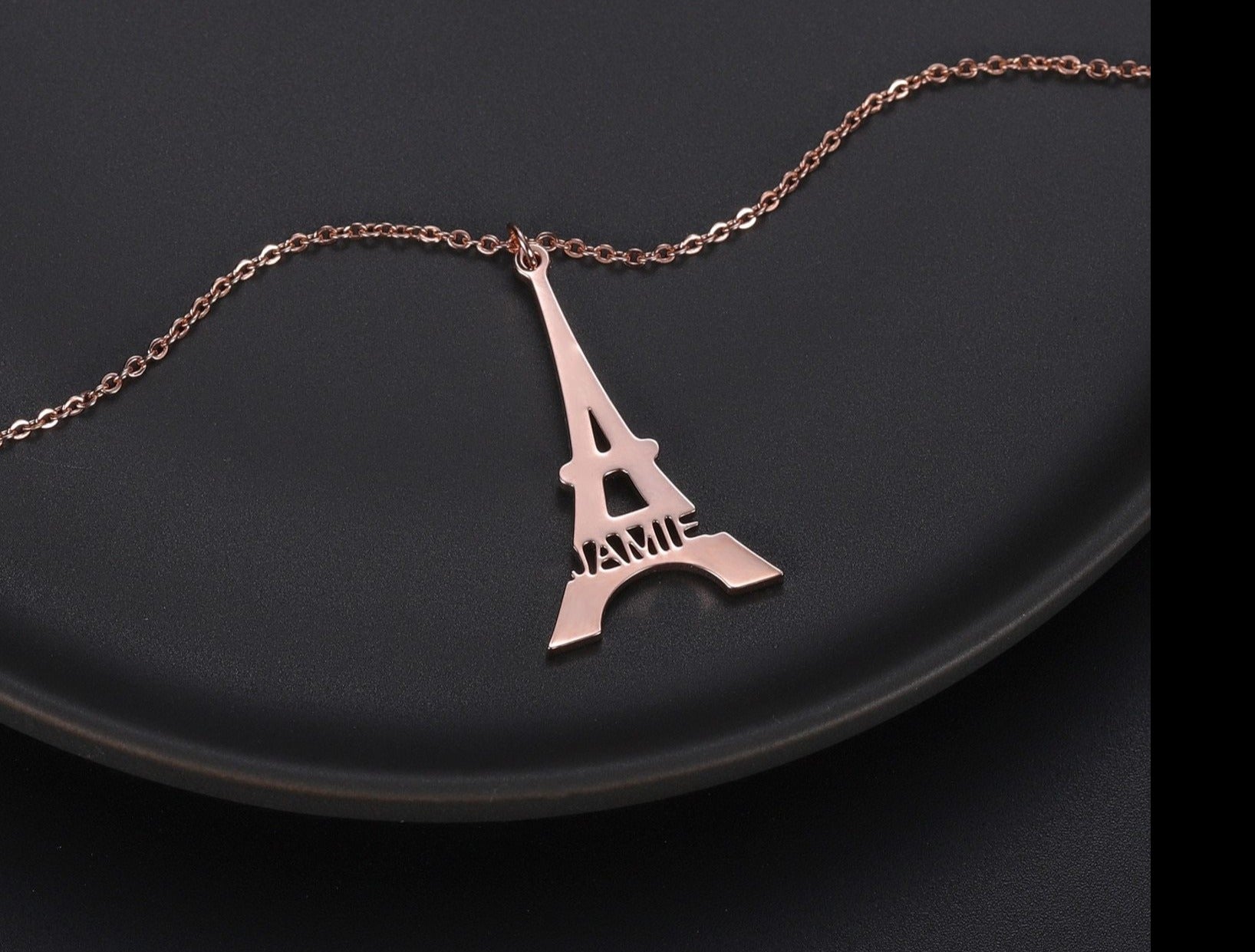 Personalized Eiffel Tower Necklace